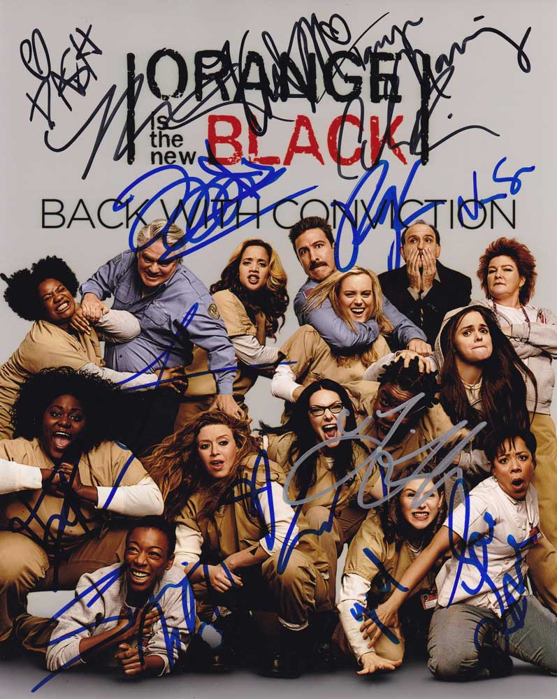 Orange Is the New Black In-person autographed Cast Photo by 15