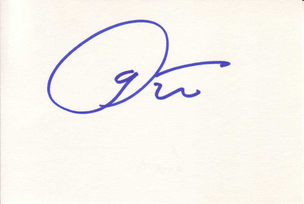 Armand Assante Autographed Index Card