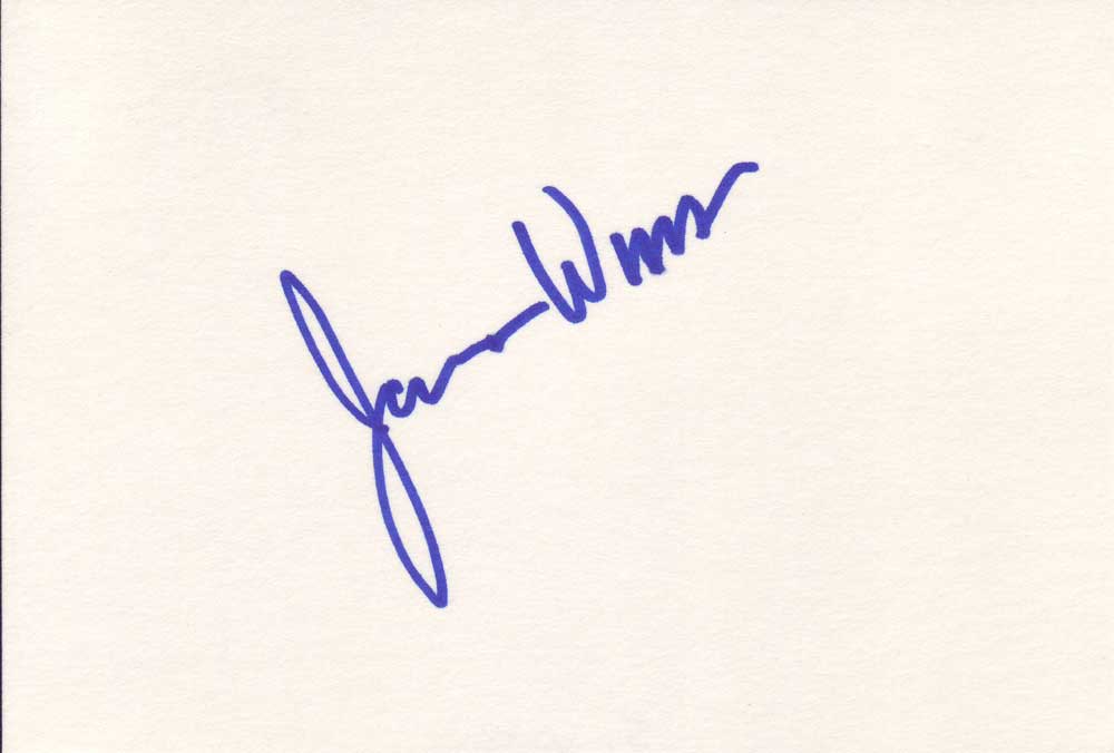 James Woods Autographed Index Card