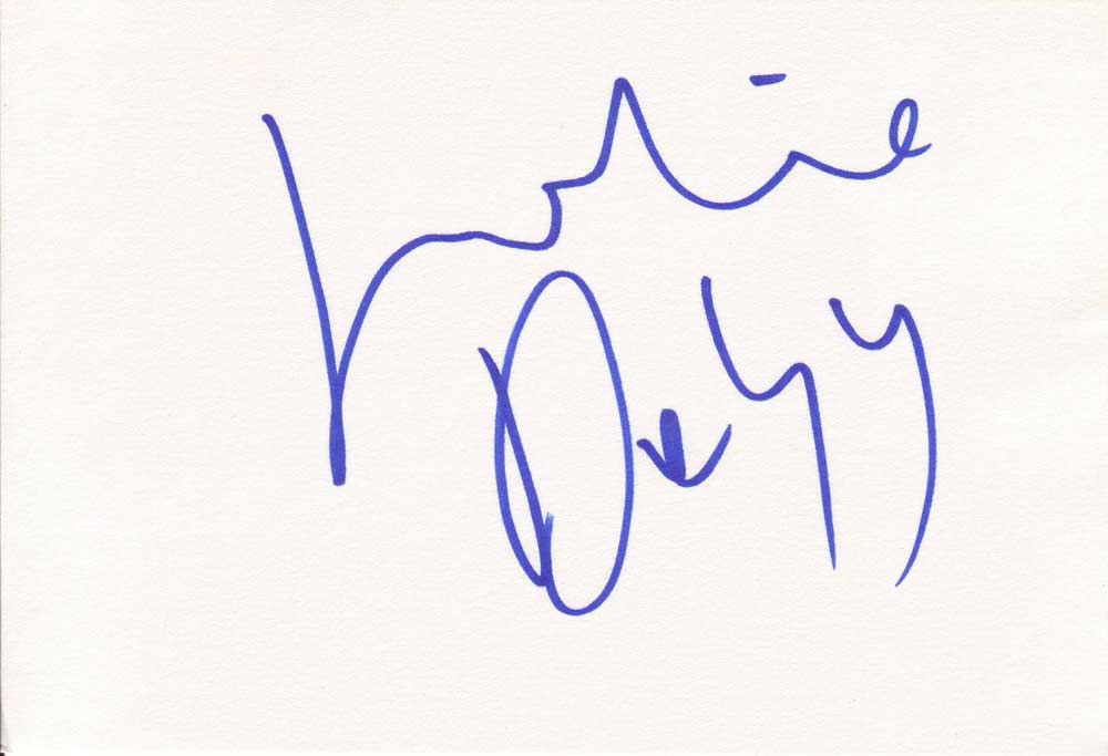 Julie Delpy Autographed Index Card