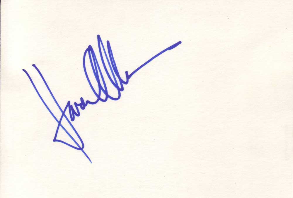 Karen Allen Autographed Index Card