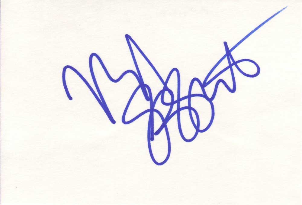 Nicole Eggert Autographed Index Card