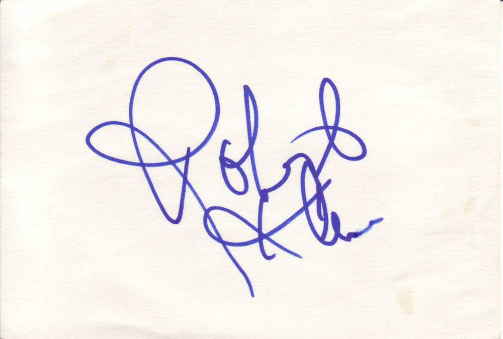 Robert Kline Autographed Index Card