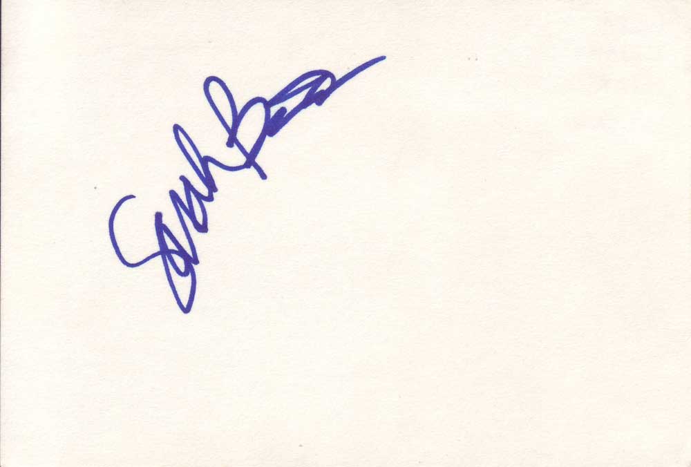 Sarah Buxton Autographed Index Card