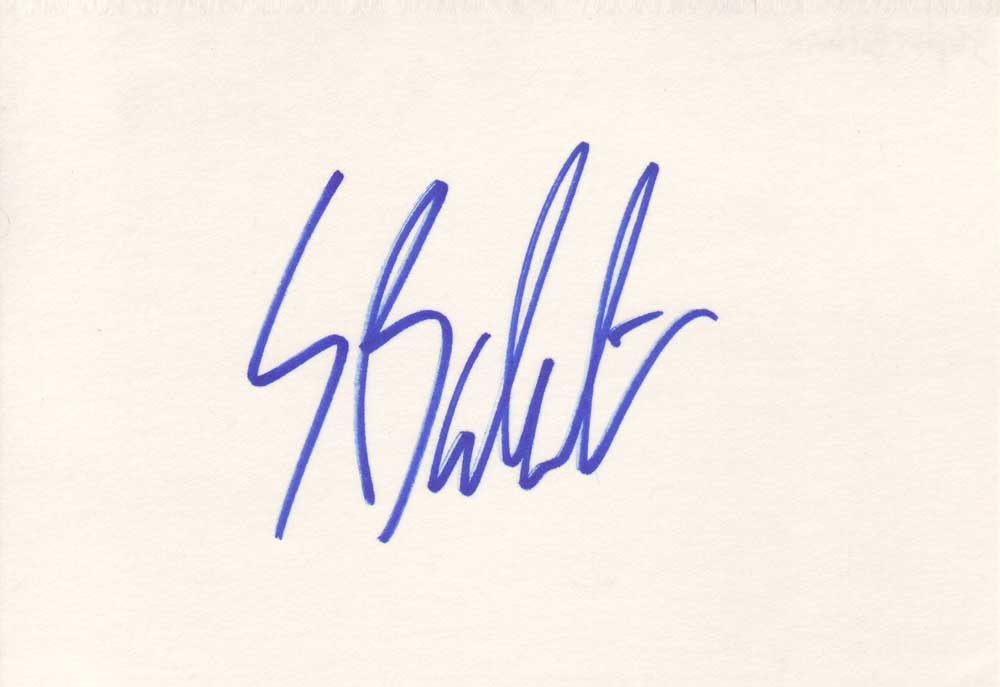 Steven Baldwin Autographed Index Card