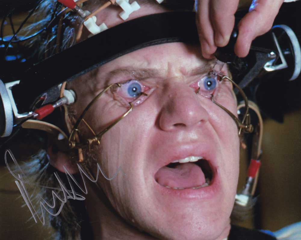 Malcolm McDowell in-person autographed photo A Clockwork Orange