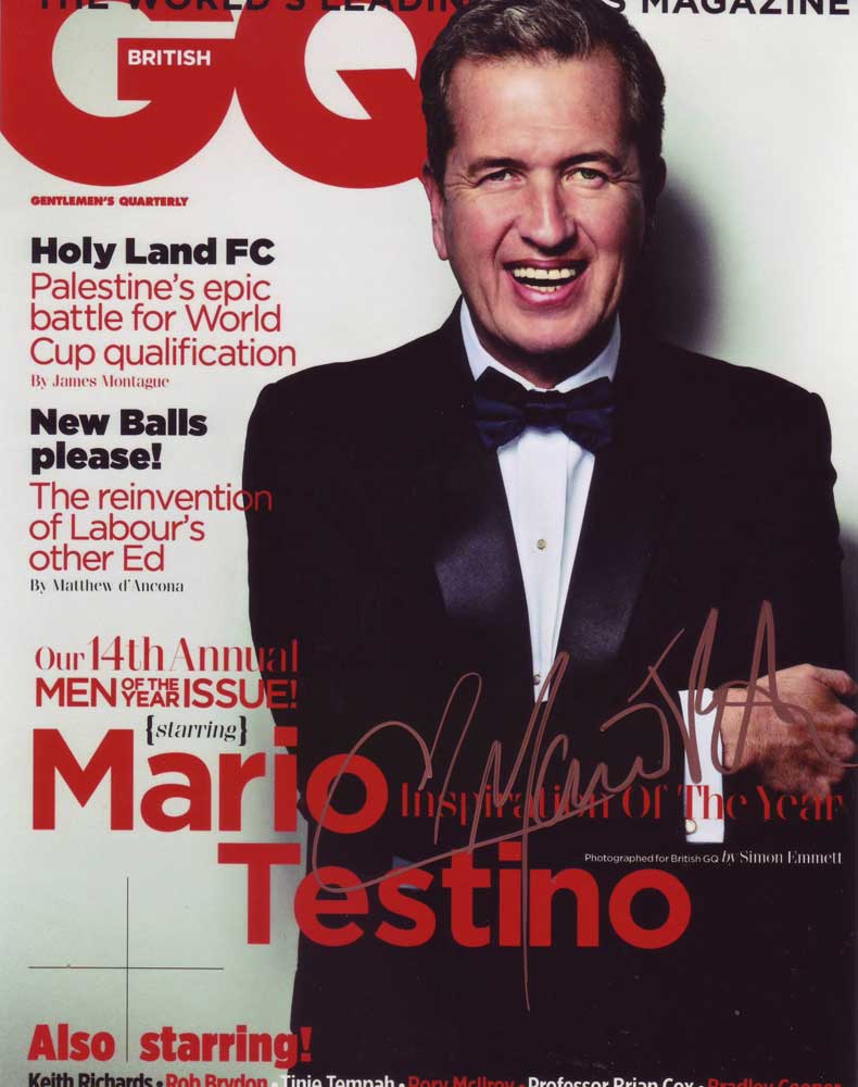 Mario Testino in-person autographed photo