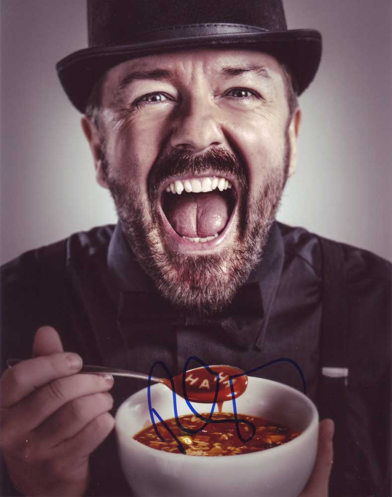 Ricky Gervais in-person autographed photo