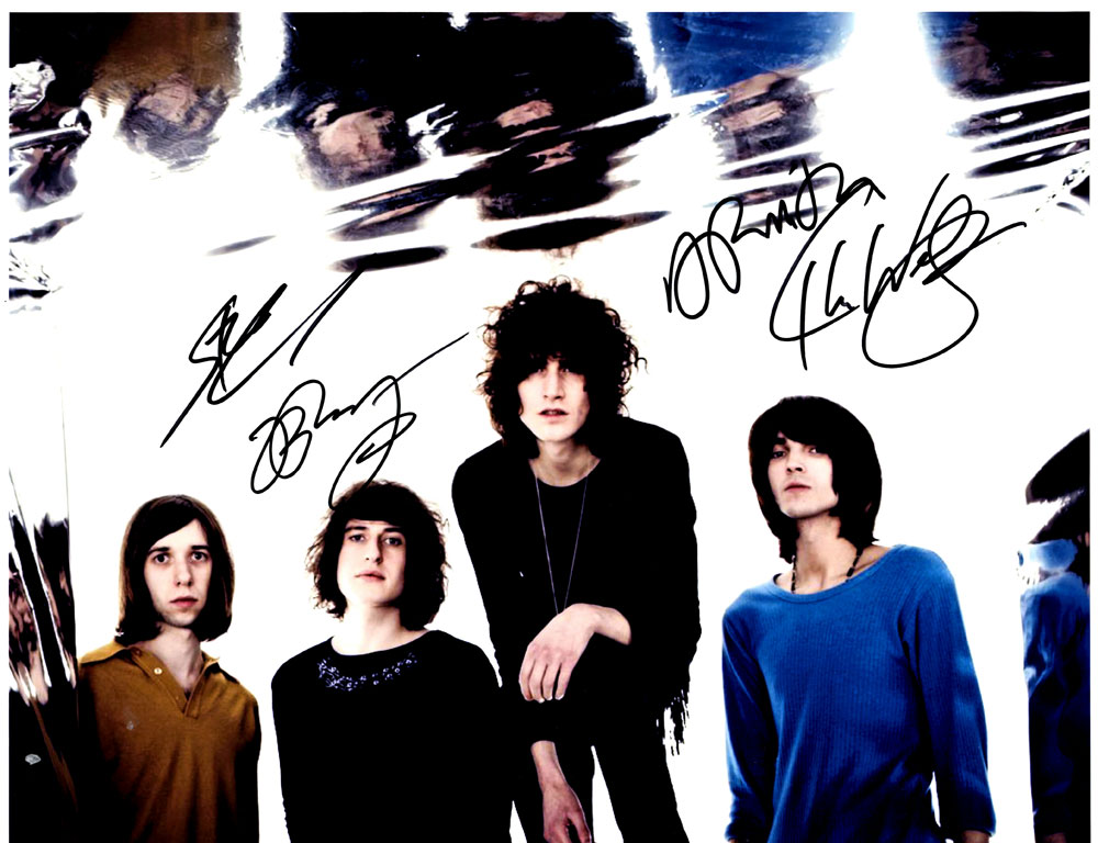 Temples in-person autographed 11 x 14 band photo by all 4