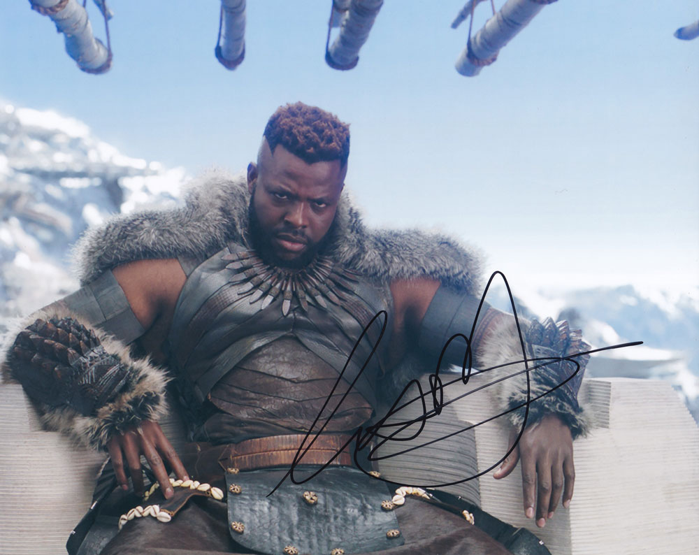 Winston Duke in-person autographed photo Black Panther